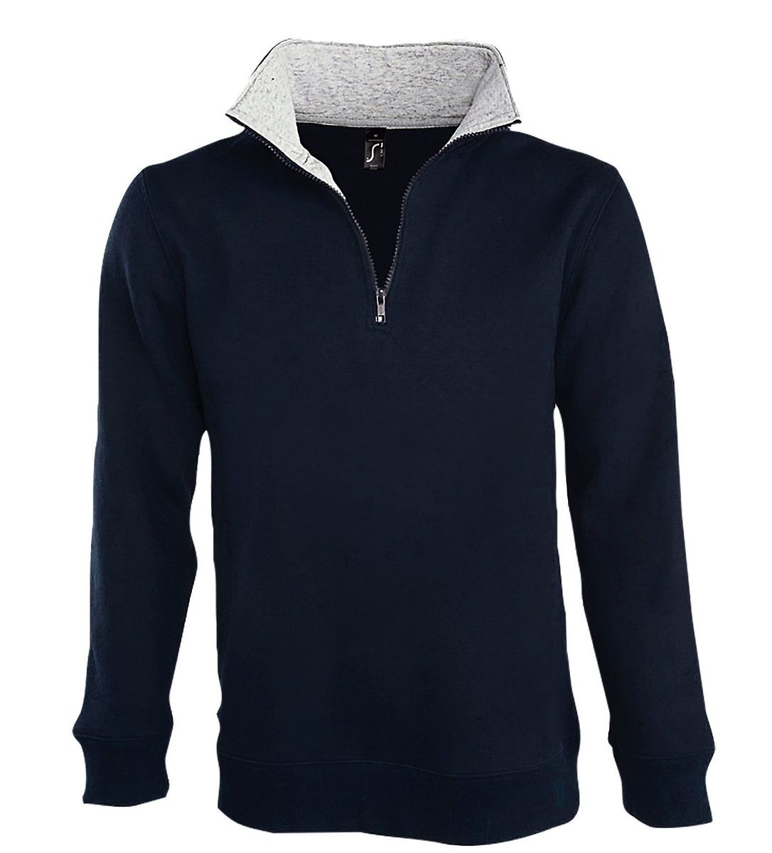 Sweat zippé bleu gris - MESNIL Sweat zippé bleu gris - MESNIL