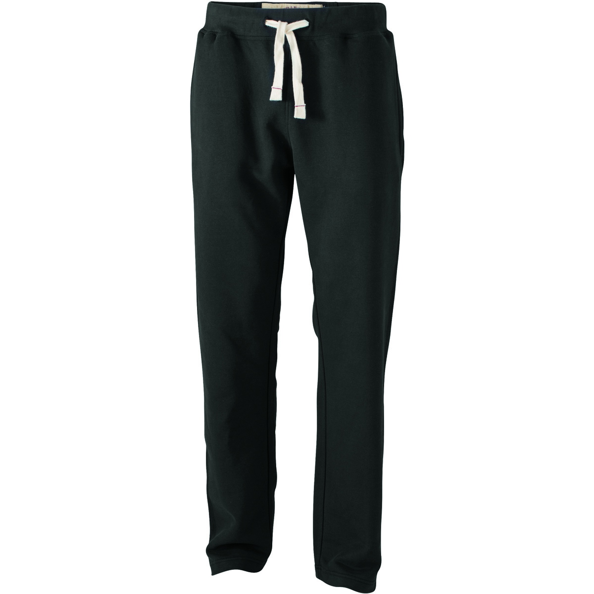 Pantalon jogging homme JN945 noir molletonné vintage coupe droite