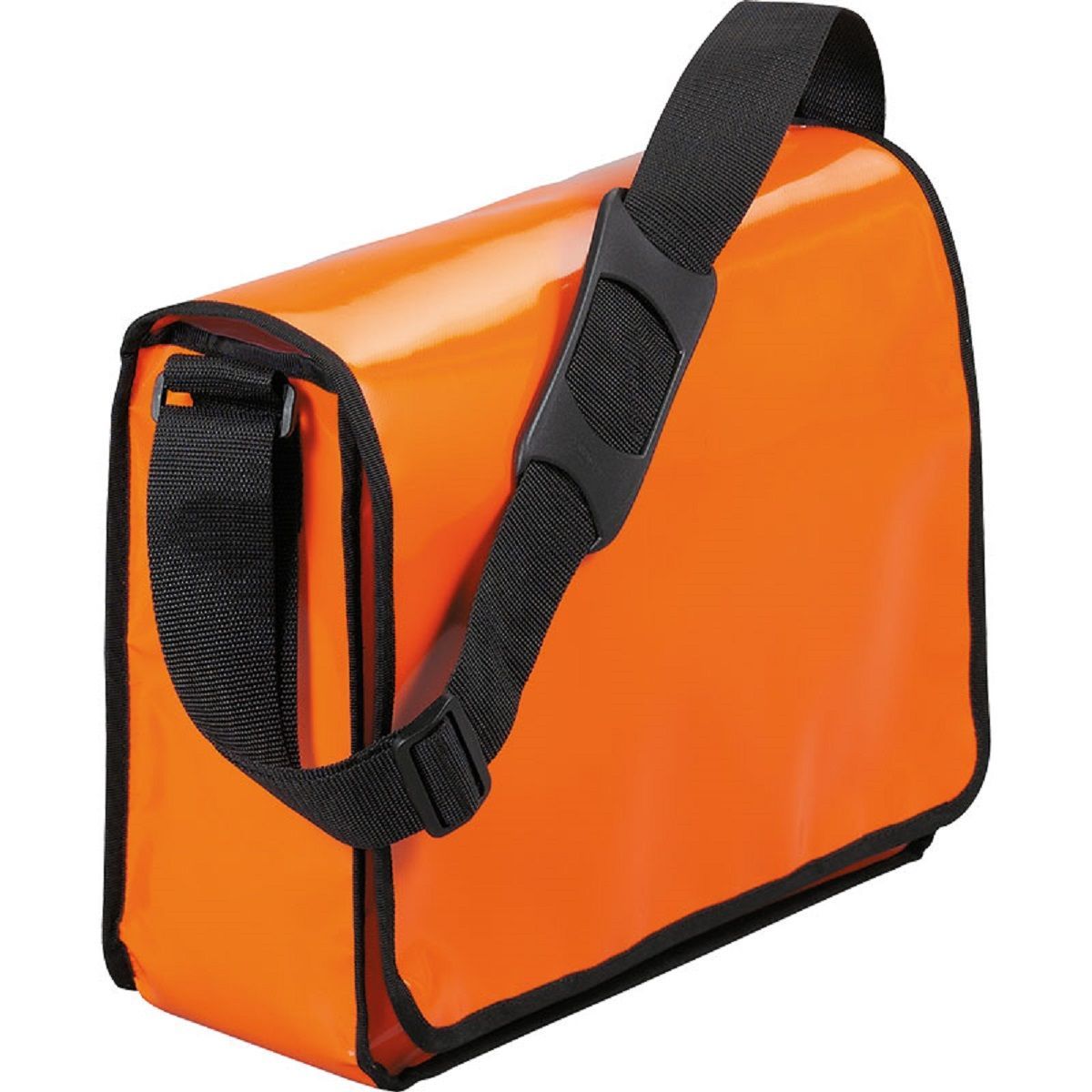 Sacoche Porte-Documents Souple 15,6 Pouces - Passepoils Orange, Compartiments Zippés Et Bandoulière Réglable