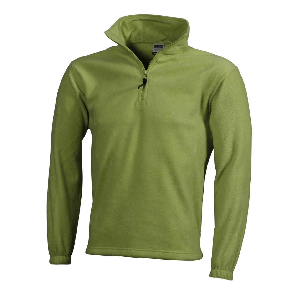 Sweat polaire col zippé homme JN043 vert citron