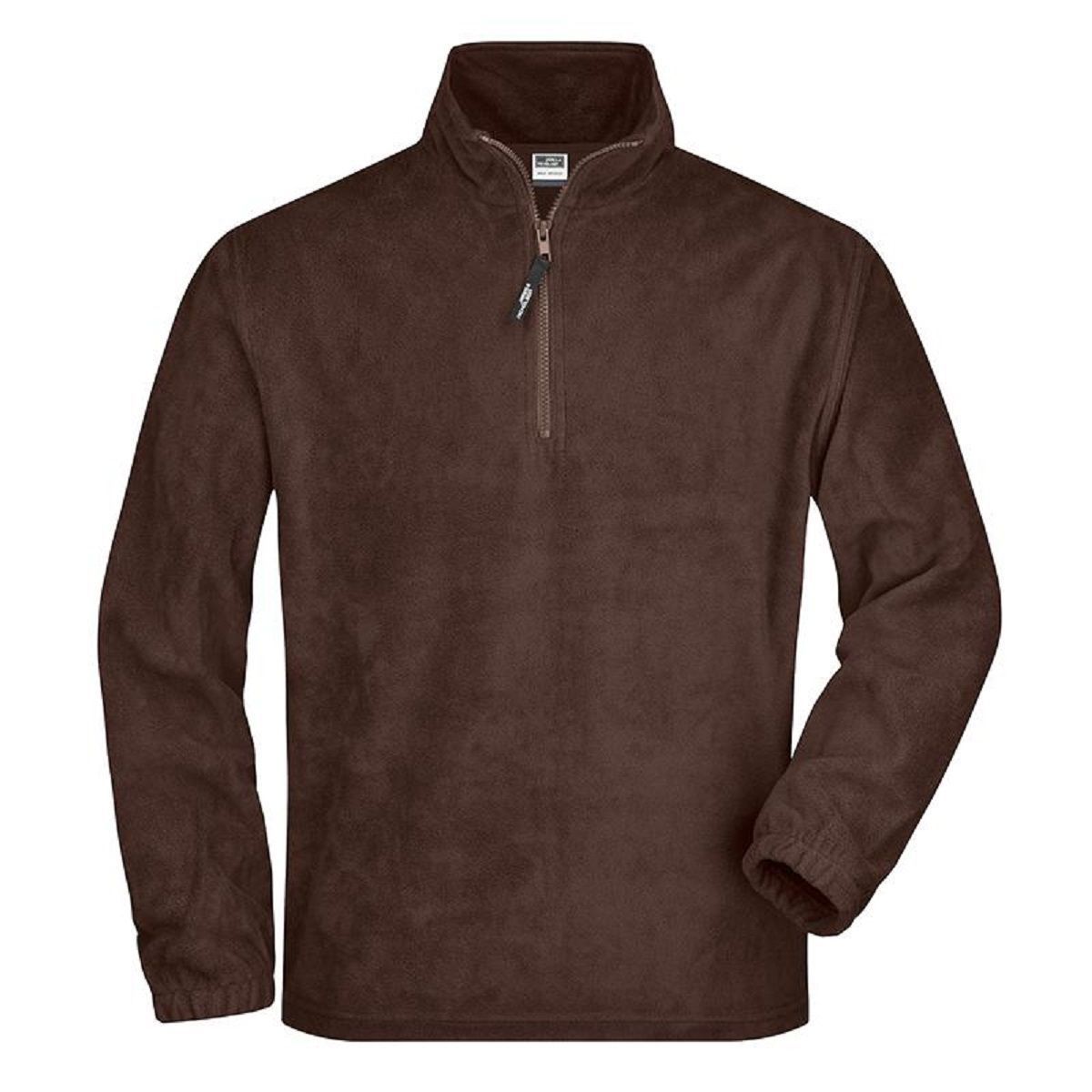 Sweat polaire col zippé homme JN043 marron - Main Image