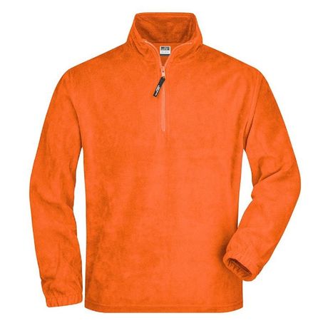 Sweat polaire col zippé homme - JN043 - orange