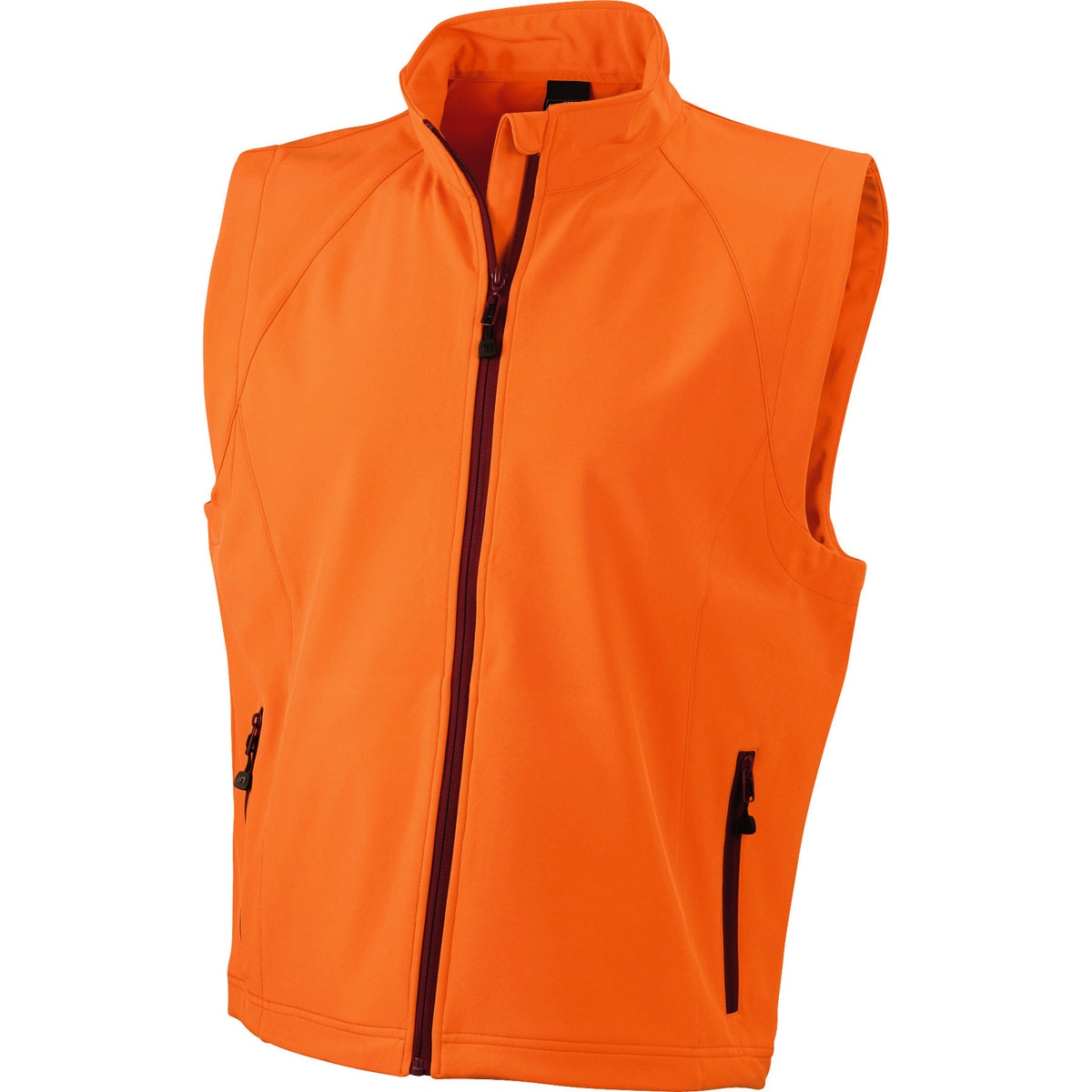 Doudoune Légère Veste Sans Manche Orange Softshell Sans Manches