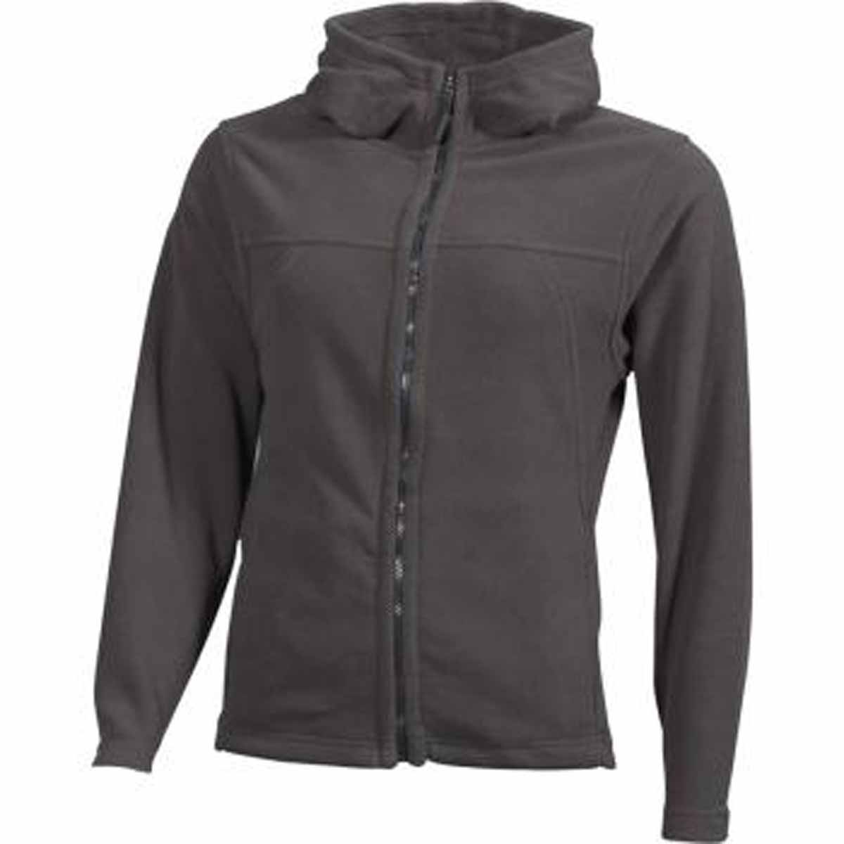 Veste polaire zipp?�e et ?� capuche femme - JN146 - gris fonc?�