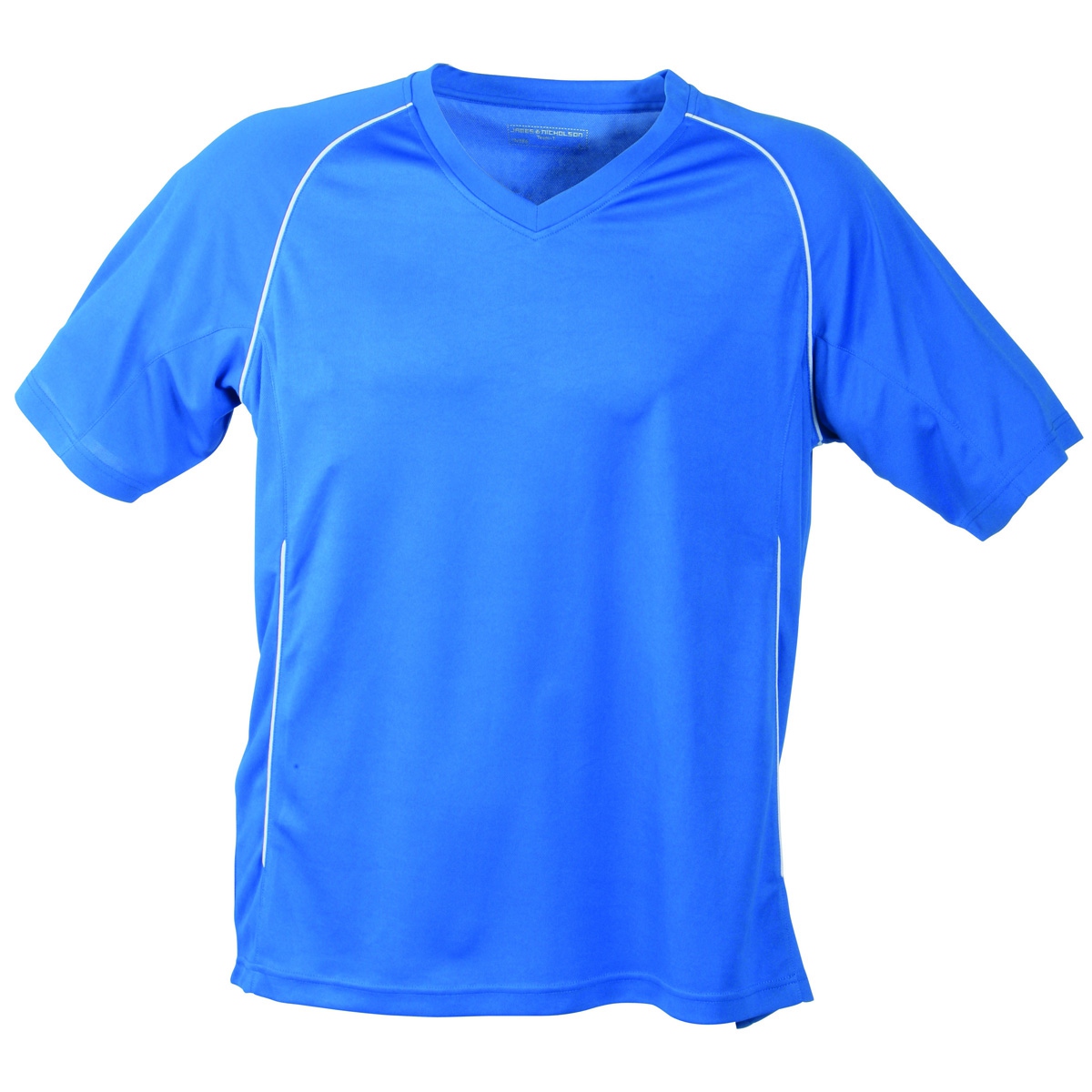 T-shirt polyester ENFANT col V Maillot Football - JN386K - bleu