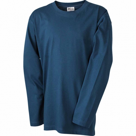 +++ FDS 081025 +++ T-shirt manches longues adulte homme coupe droite JN913 - bleu pétrole