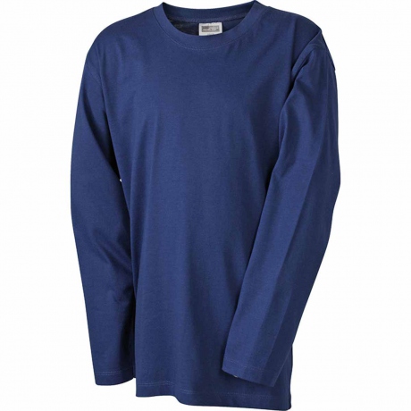 T-shirt manches longues enfant - col rond - JN913K - bleu marine