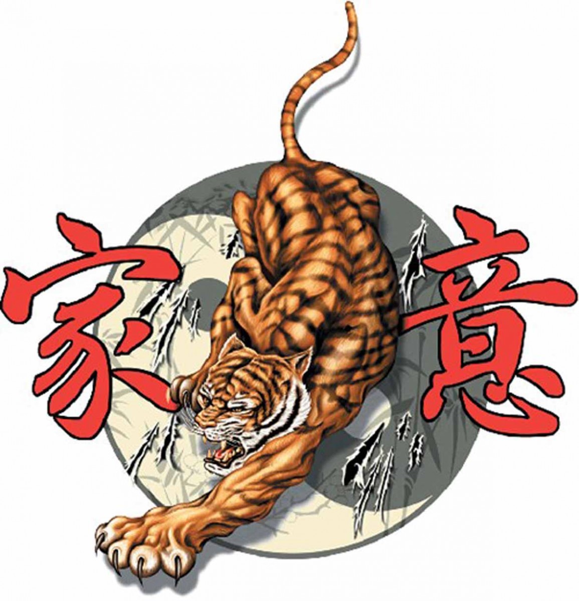 T-shirt FEMME manches courtes Tigre tribal 92111 - Main Image