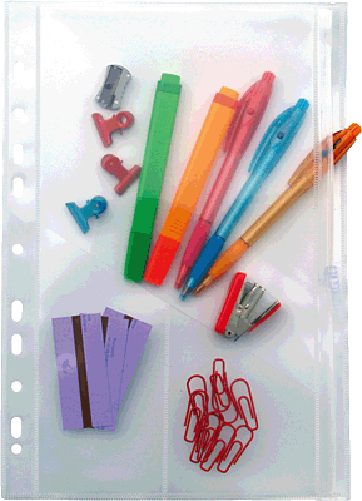 pochette plastique transparente perforée zippée ZIPPY POCKET