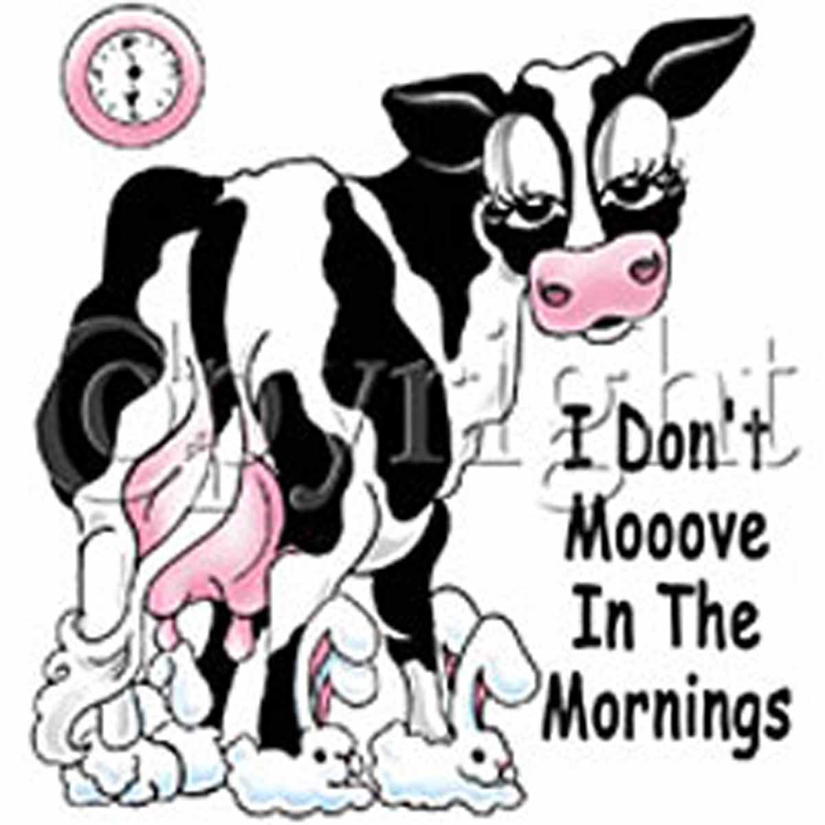 T Shirt Femme Manches Courtes Vache Humour 9692 Blanc I Don T Moove In The Morning T Shirt Femme Manches Courtes Vache Humour 9692 Blanc I Don T Moove In The Morning
