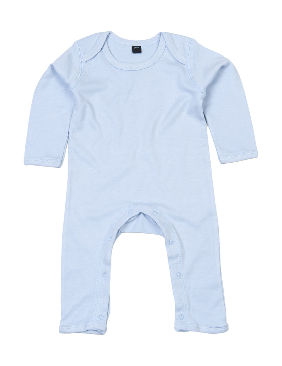 Barboteuse body bébé jambes manches longues - BZ13 - bleu clair