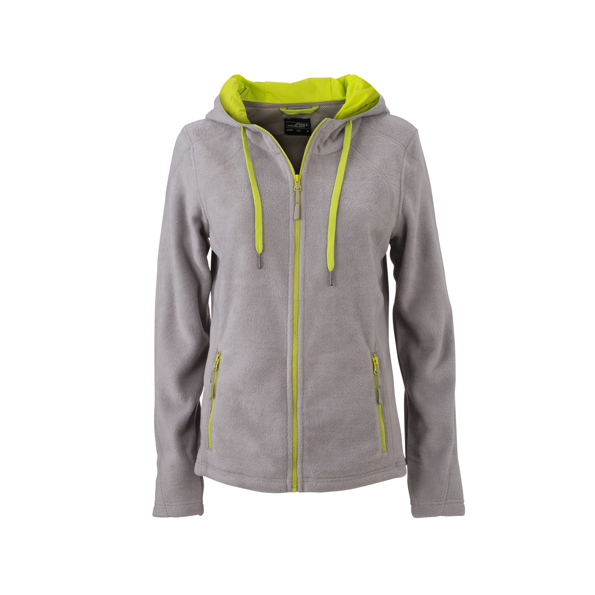 Veste polaire zippée capuche contrastée FEMME JN997 - gris ...