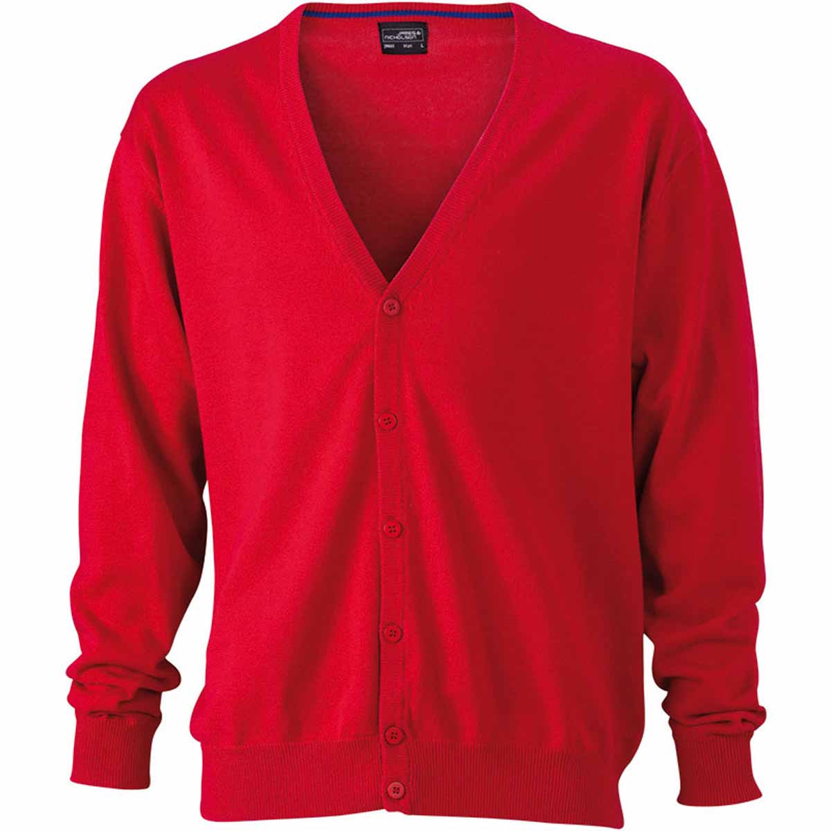 Gilet boutonné cardigan  - HOMME - JN661 - rouge