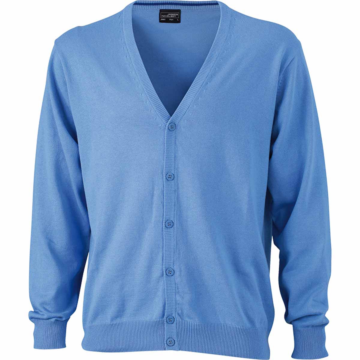 Gilet boutonné cardigan  - HOMME - JN661 - bleu glacier