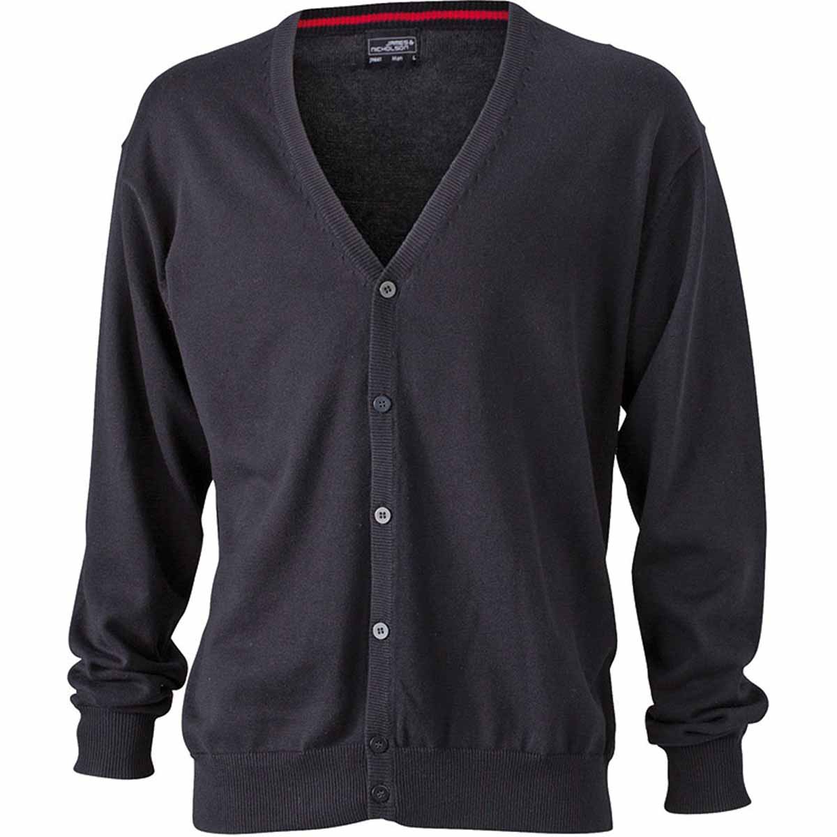 Gilet boutonné cardigan - HOMME - JN661 - noir