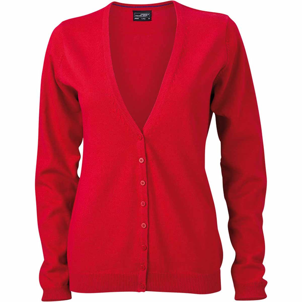 Gilet boutonné cardigan - FEMME - JN660 - rouge