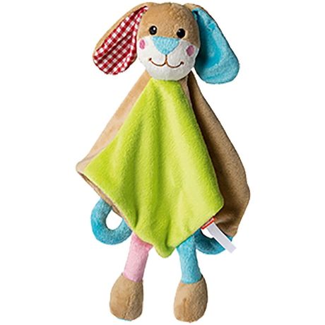 Doudou bébé peluche lapin - 60360 multicolore