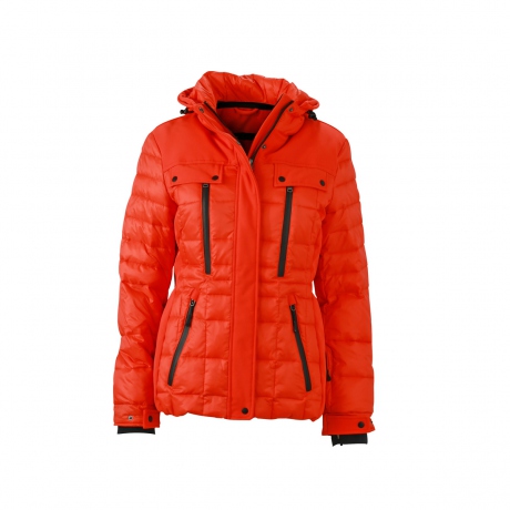 Veste matelassée Femme doudoune anorak ski JN1101 rouge Veste matelassée Femme doudoune anorak ski JN1101 rouge