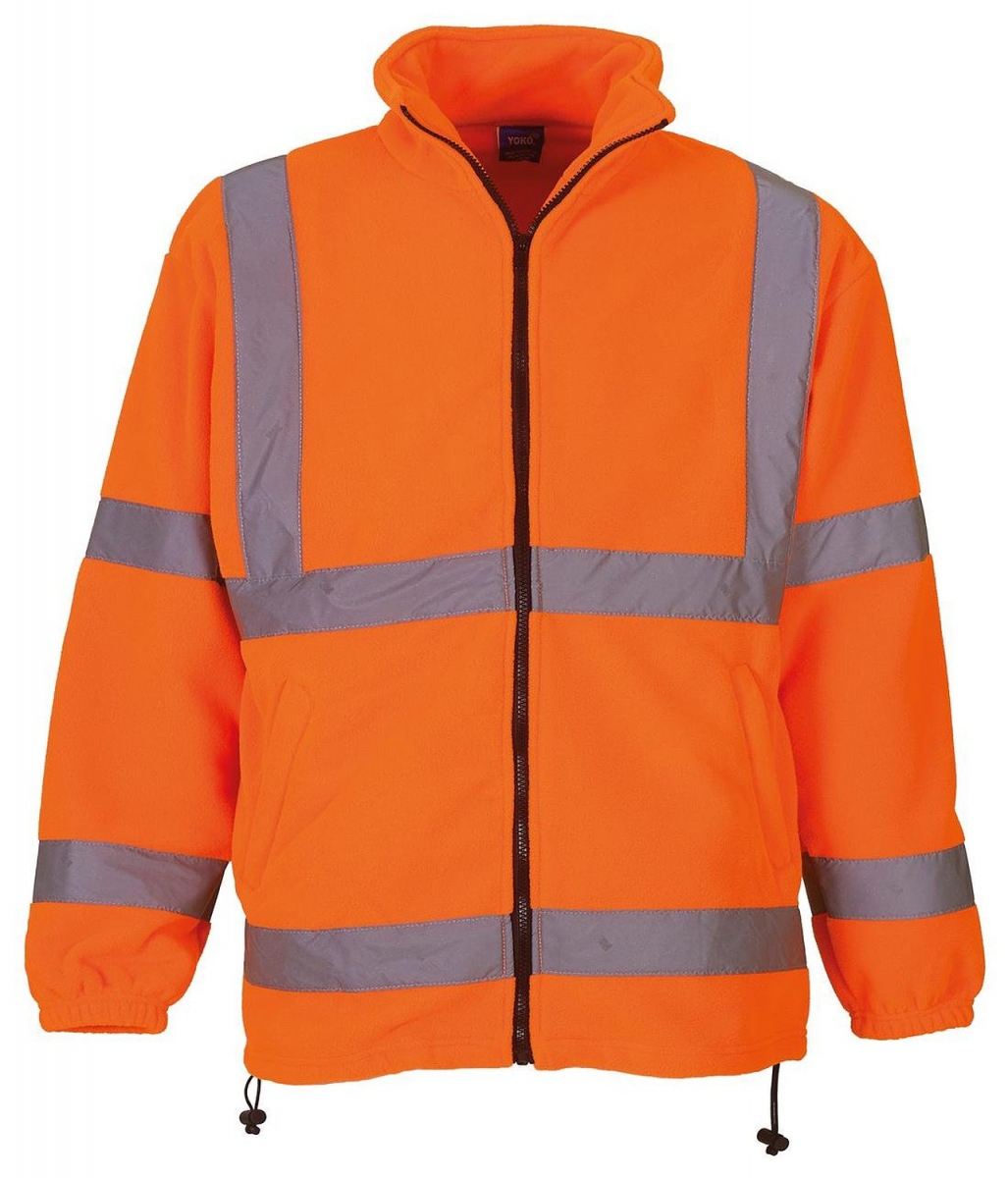 YOKO YK042/HVK08 Veste Polaire Haute Visibilité Homme – Classe 3 EN ISO 20471 Orange Fluo Sécurité Pro