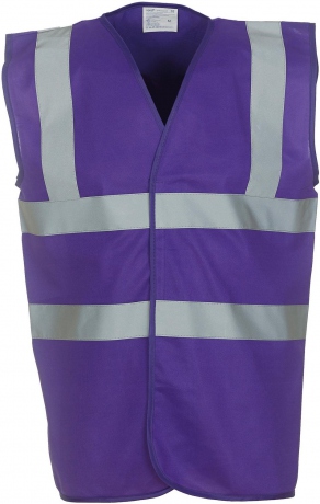 Gilet de sécurité - Chasuble - HVW100 - violet pourpre