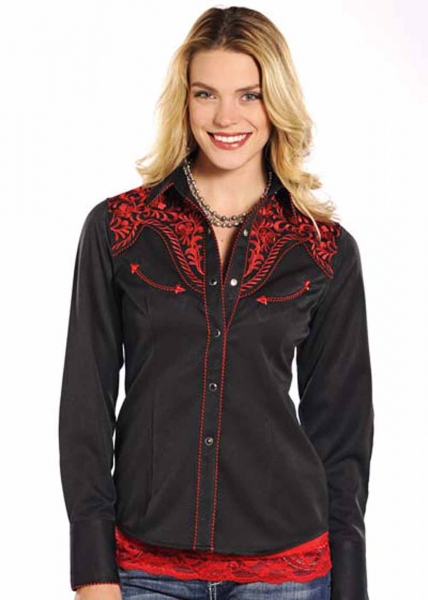 Chemise femme country noir Law of the Panhandle- chemisier