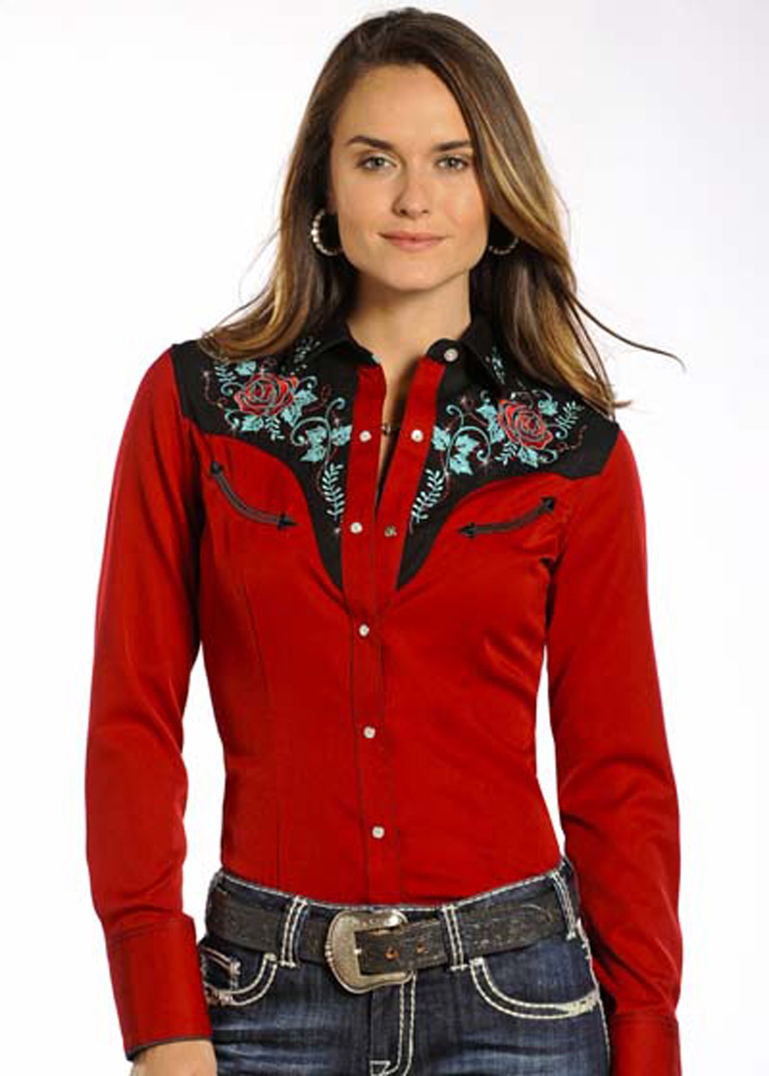 Chemise  chemisier femme  stye country wester motifs brod s  Chemise  chemisier femme  stye country wester motifs brod s