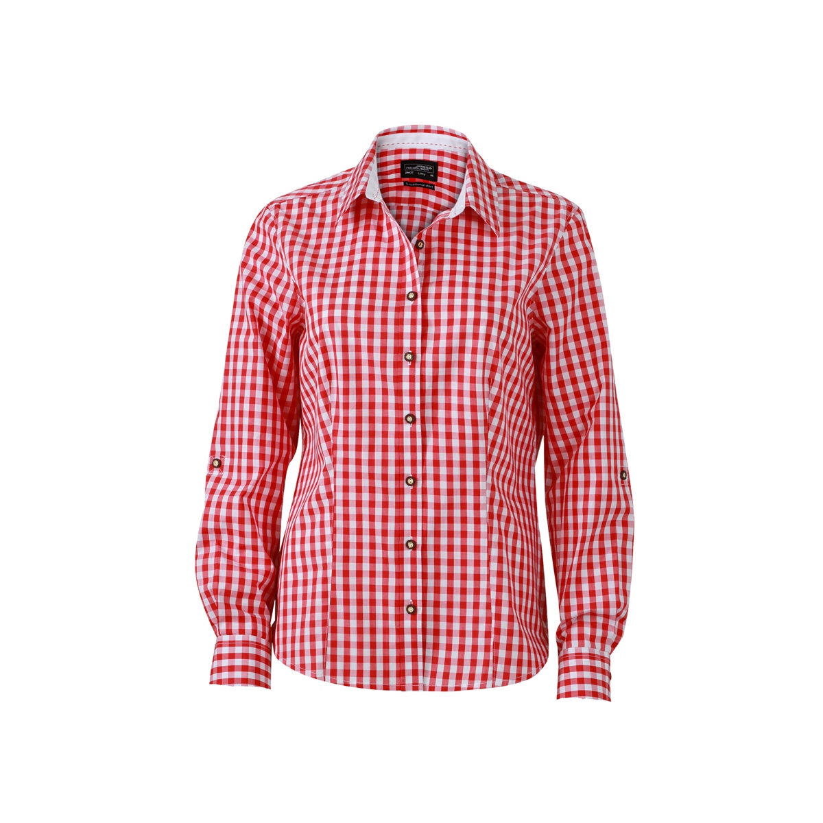 Chemise traditionnelle chemisier femme à carreaux manches