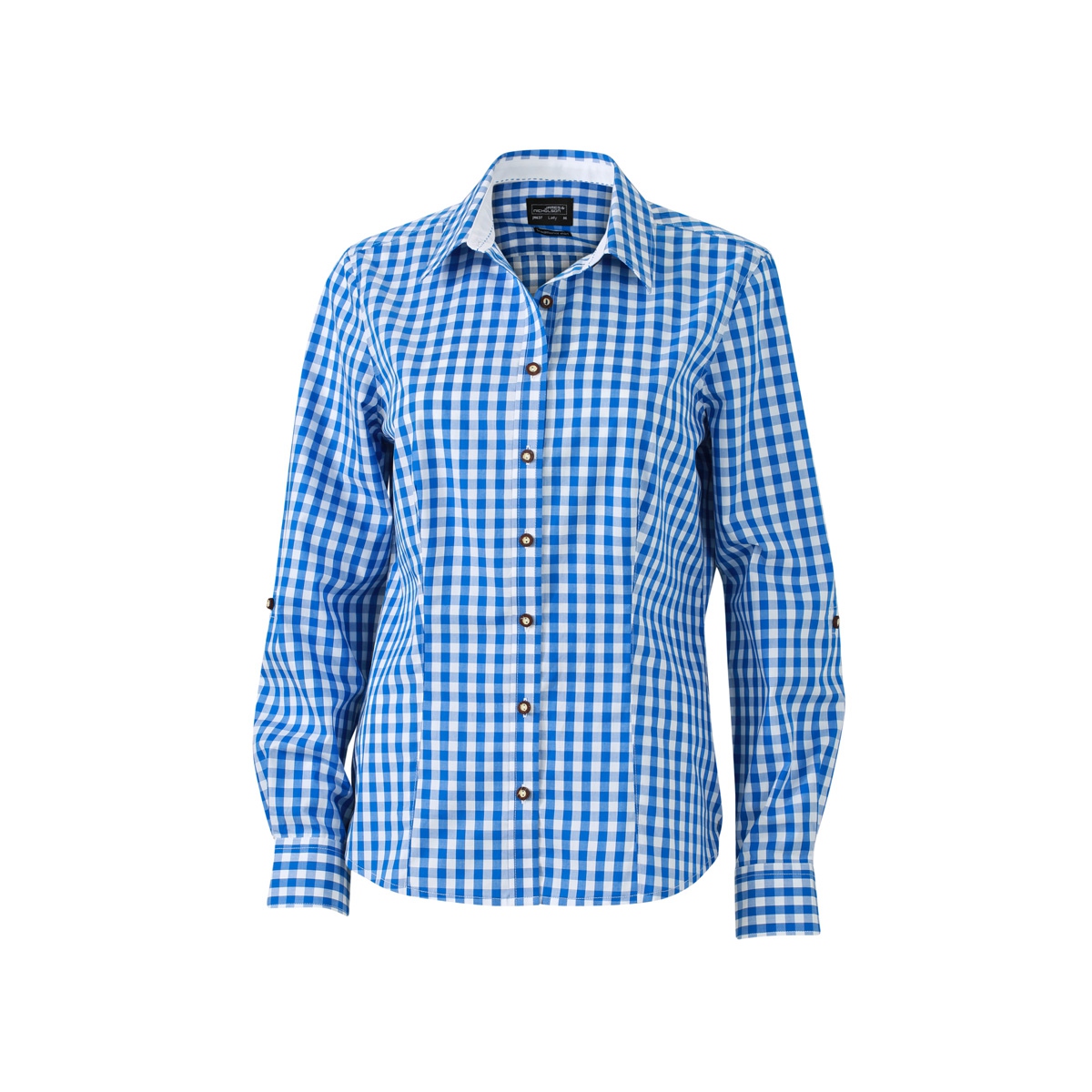 Chemise traditionnelle chemisier femme à carreaux manches