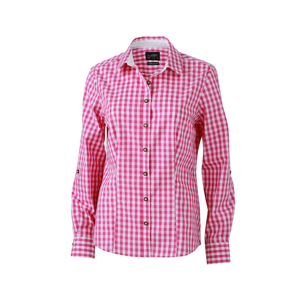 Chemise traditionnelle chemisier femme à carreaux manches