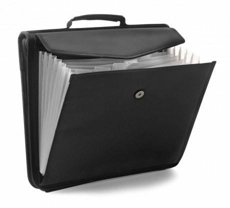 Conférencier Porte-Documents A4 Similicuir Avec Bloc-Notes Et Calculatrice - Noir