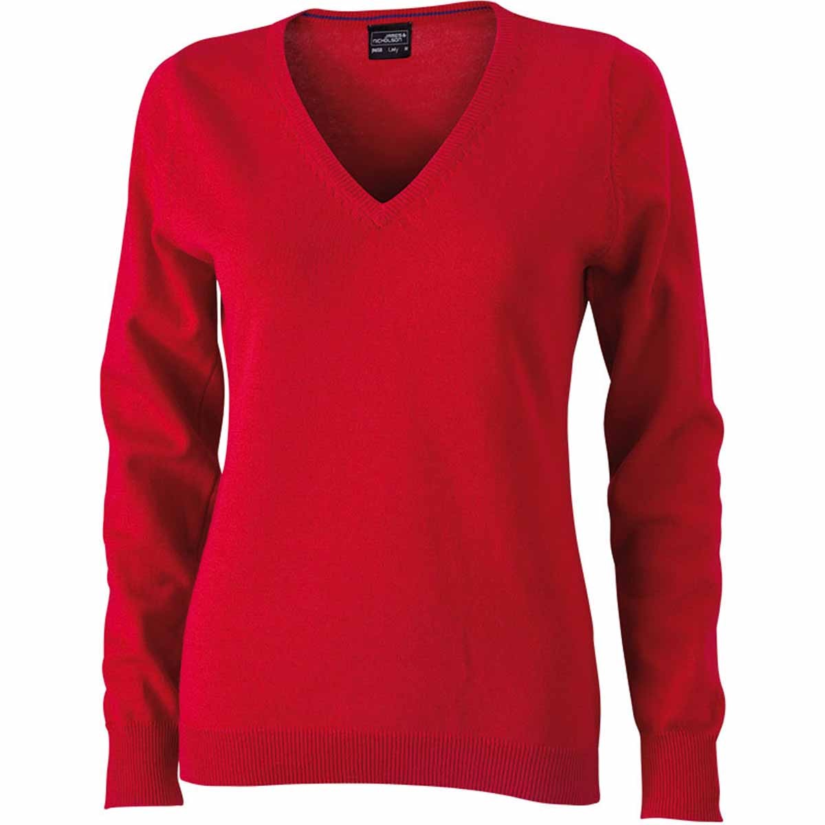 pull classique léger en coton pour femme - col V