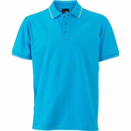 Polo homme - JN986 - bleu turquoise