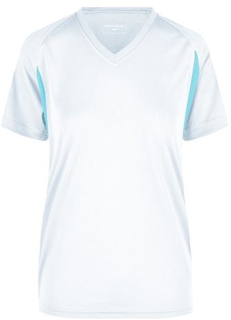 t-shirt running respirant JN316 - blanc et océan - FEMME