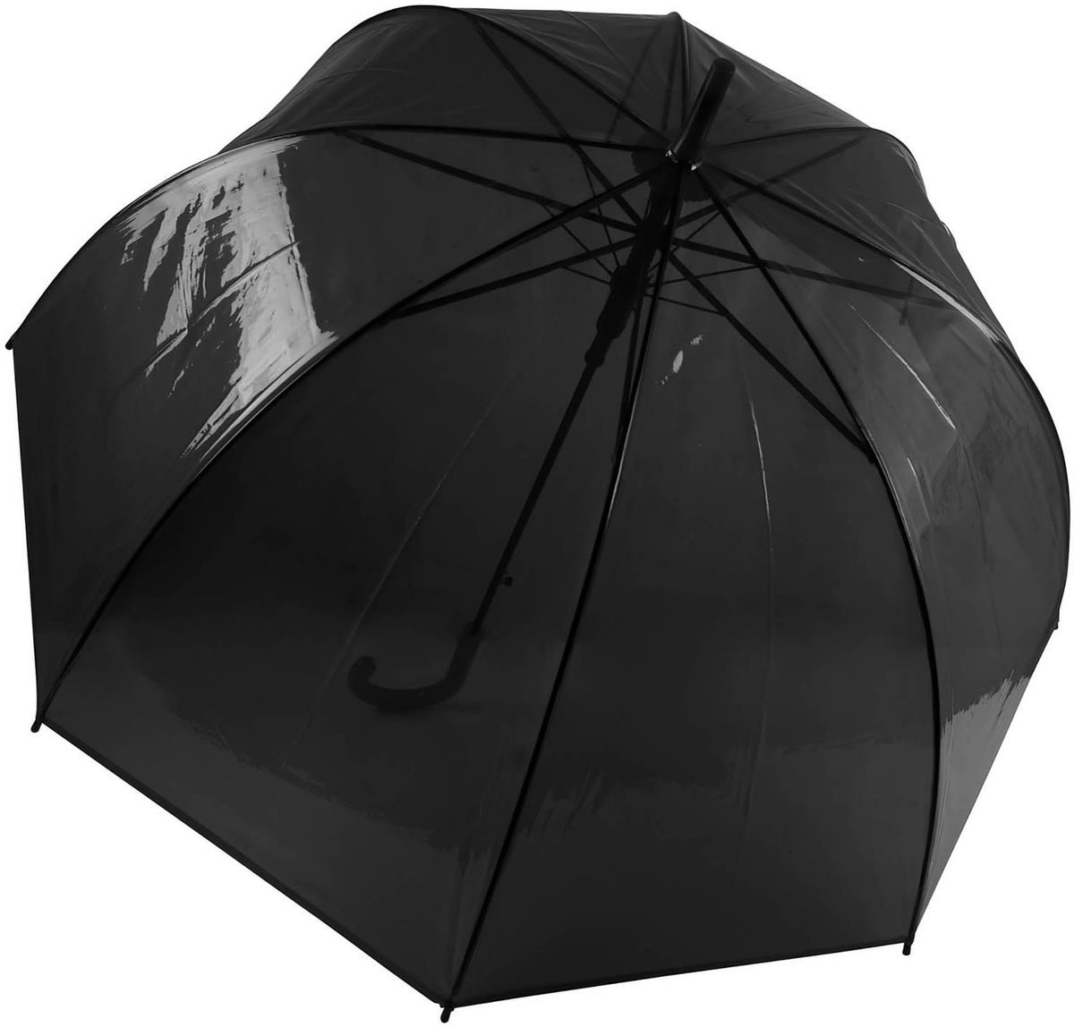 Parapluie canne transparent - KI2024  - noir