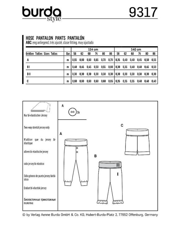 Patron Burda Pantalon Bebe A Ceinture Extensible Patron Burda Pantalon Bebe A Ceinture Extensible
