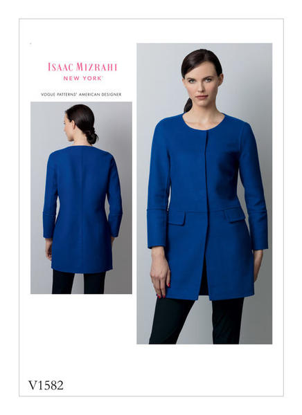 Patron Vogue 1562 Manteau femme long coutures princesses Patron Vogue 1562 Manteau femme long coutures princesses