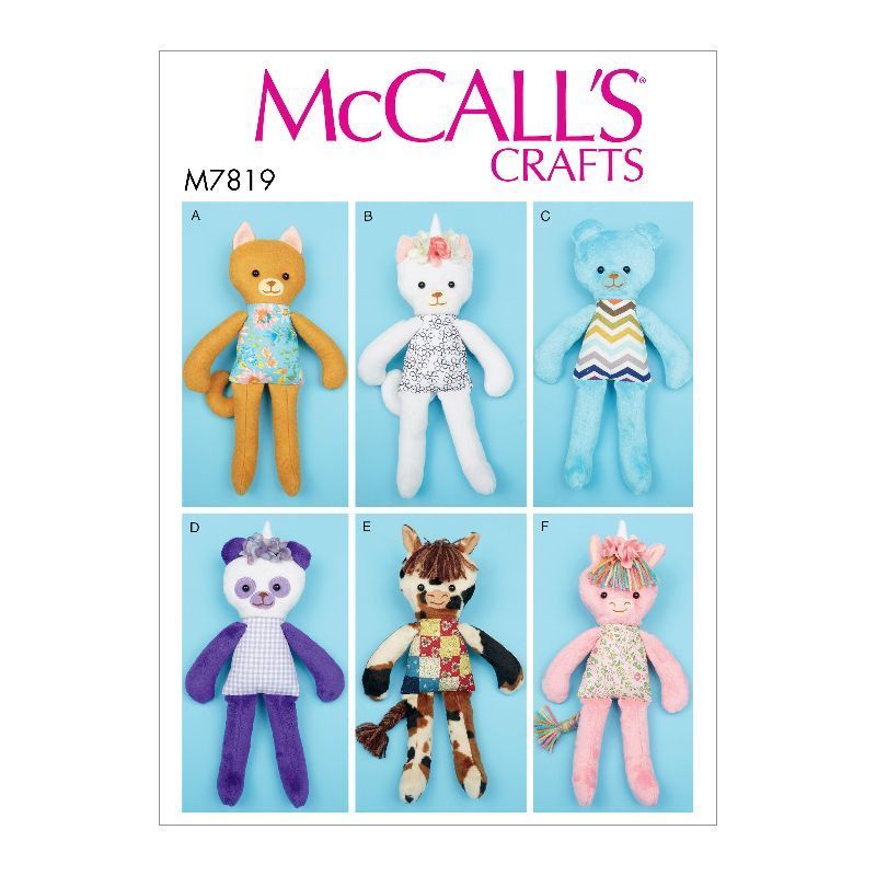 Mccalls Enfant Easy sewing pattern 7553 Dinosaure Jouets en peluche /& appliqué...