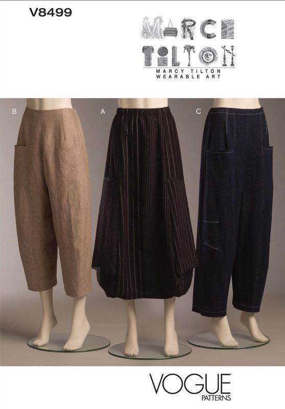 Patron Vogue Et Boule Trapèze Pantalons Loose Jupe Femme 8499 eHIY9EW2D