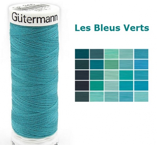 main coudre Quilting 332 Bleu Gütermann Fil 100 M Bobine 100/% Coton Machine