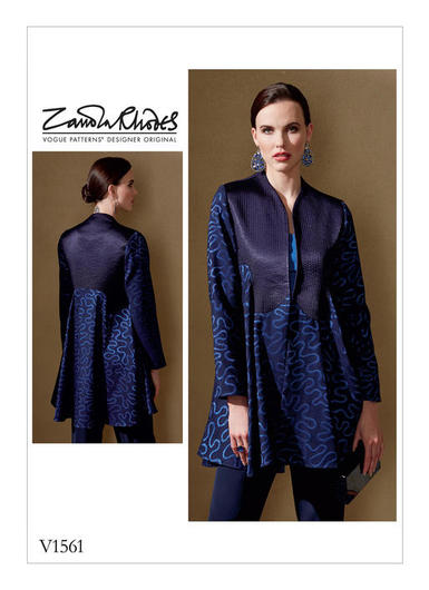 Vogue® patterns à petits prix Patron Vogue 1562 Manteau femme long coutures princesses