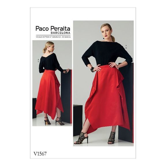 Top Et Femme Patron Jupe Vogue 1567 Drapée u1cTlJFK3
