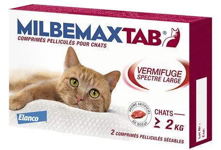 Milbemax tab vermifuge chats de plus de 2kg