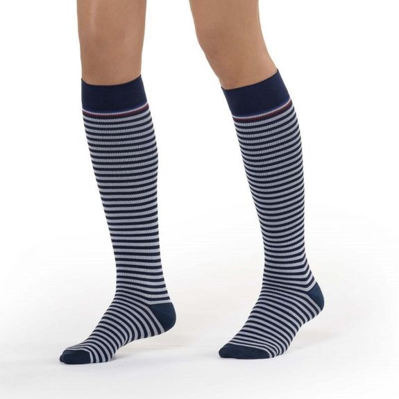 SIGVARIS STYLES Motifs Marinière Chaussettes de Contention taille S