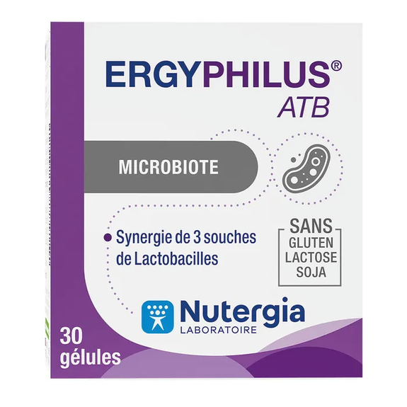 ERGYPHILUS ATB . Pot de 30 gélules  du laboratoire nutergia