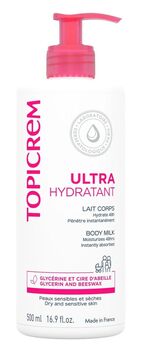 Lait Corps Peau Sensible Sèche Ultra-Hydratant 24h TOPICREM