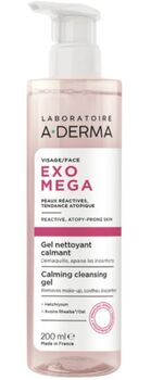 A Derma Gel nettoyant calmant pour le visage Exomega