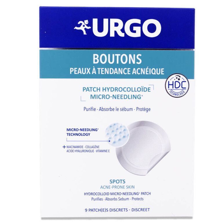 URGO BOUTONS PATCH HYDROCOLLOÏDE X9 PATCHS