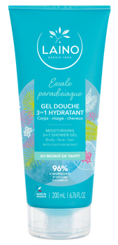 Gel douche 3 en 1 Escale paradisiaque au Monoi de Tahiti Laino - tube de 200ml