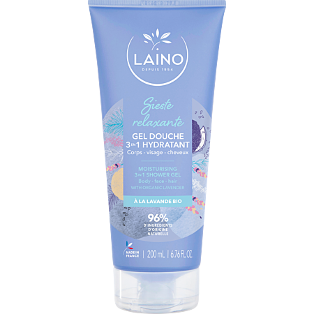 Gel Douche 3 en 1 Sieste Relaxante Laino – Tube 200 ml