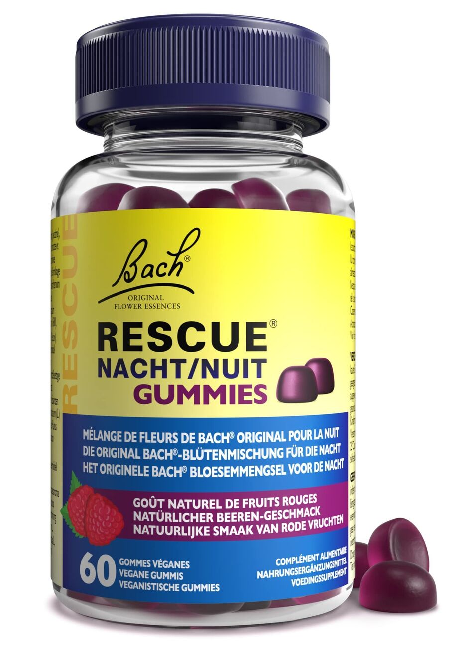 Rescue Remedy Gummies, pour un sommeil serein, avec saveur de framboise